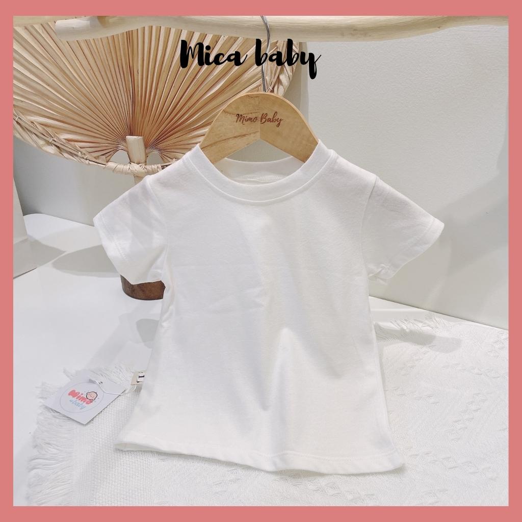 Áo cotton cộc tay trẻ em, áo ngắn tay mặc hè thoáng mát cho bé Mica Baby QA28