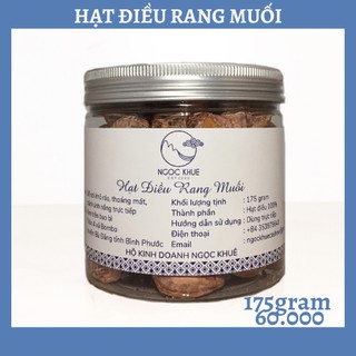 [VỎ LỤA] HẠT ĐIỀU RANG MUỐI NGỌC KHUÊ (175Gr)