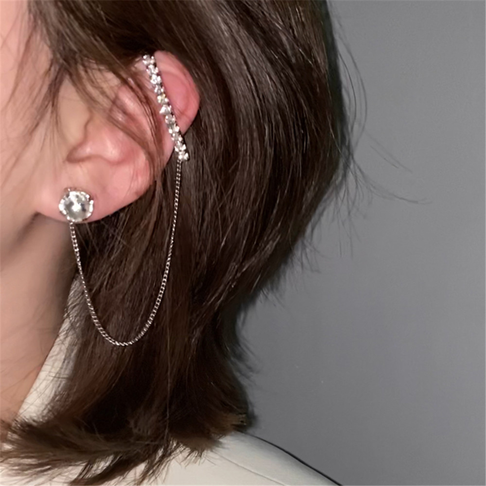 Khuyên tai dạng chuỗi dài phong cách Hàn Quốc dành cho nữ
