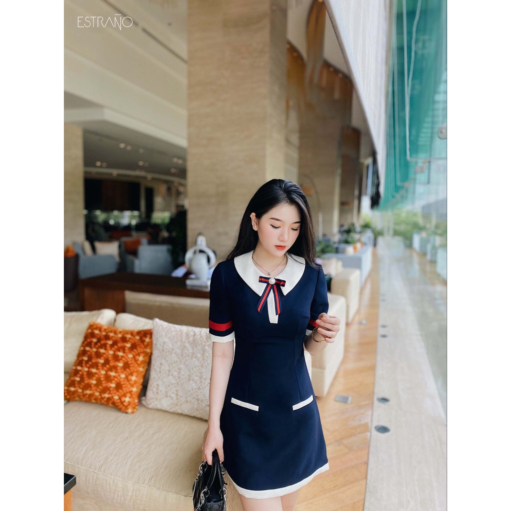 Váy thiết kế phối viền dáng chữ A tay Thanh Lịch, Sang Trọng - Ruby dress