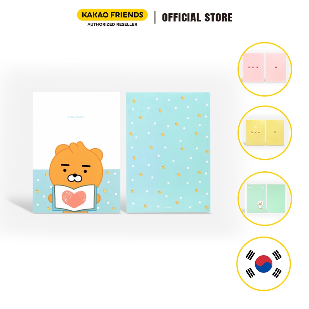 Set 3 Cuốn Sổ Tay A5 Ryan Kakao Friends