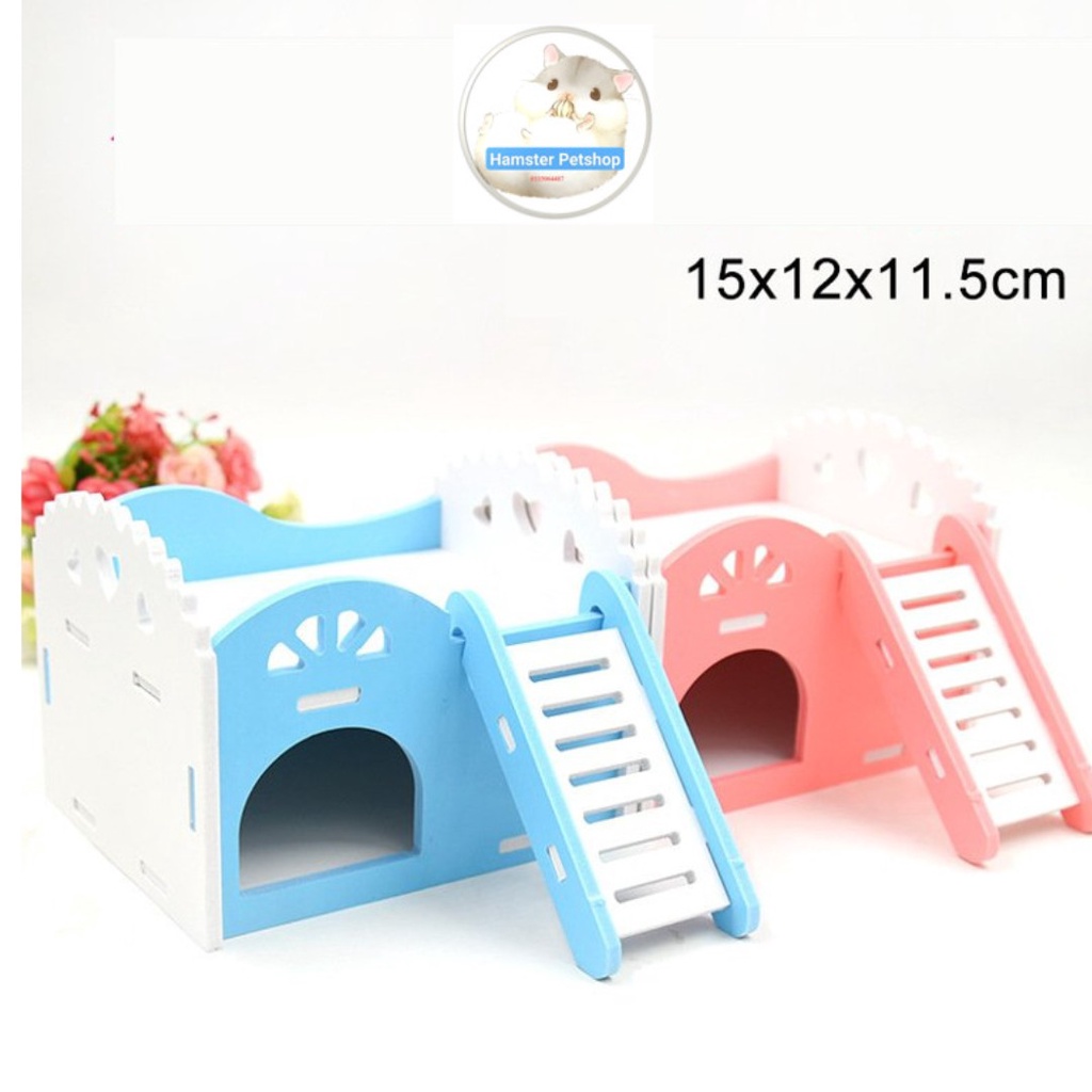 Nhà ngủ gỗ giường 1 tầng cho Hamster, sóc