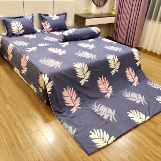 Bộ chăn ga chần phủ cotton lụa cao cấp