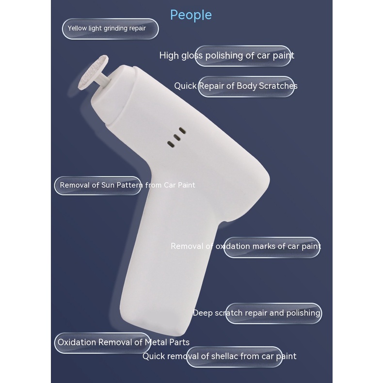 Máy Đánh Bóng Mini Không Dây Loại Bỏ Vết Trầy Xước Cho Xe Hơi