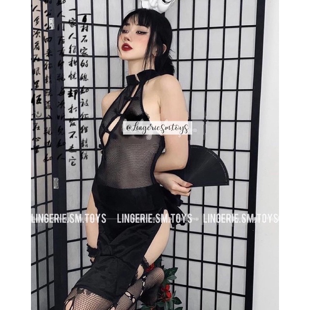 Mã MY9444 / Trang Phục Cổ Trang Geisha Phong Cách Nhật Bản Gợi Cảm / Bodysuit Lưới Kết Hợp Vạt Váy Gợi Cảm | BigBuy360 - bigbuy360.vn