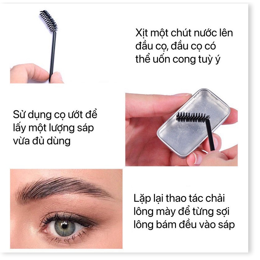 Sáp định hình lông mày 3D KISS BEAUTY trong suốt tạo dáng lông mày cá tính tự nhiên Brow Styling Soap KISS06