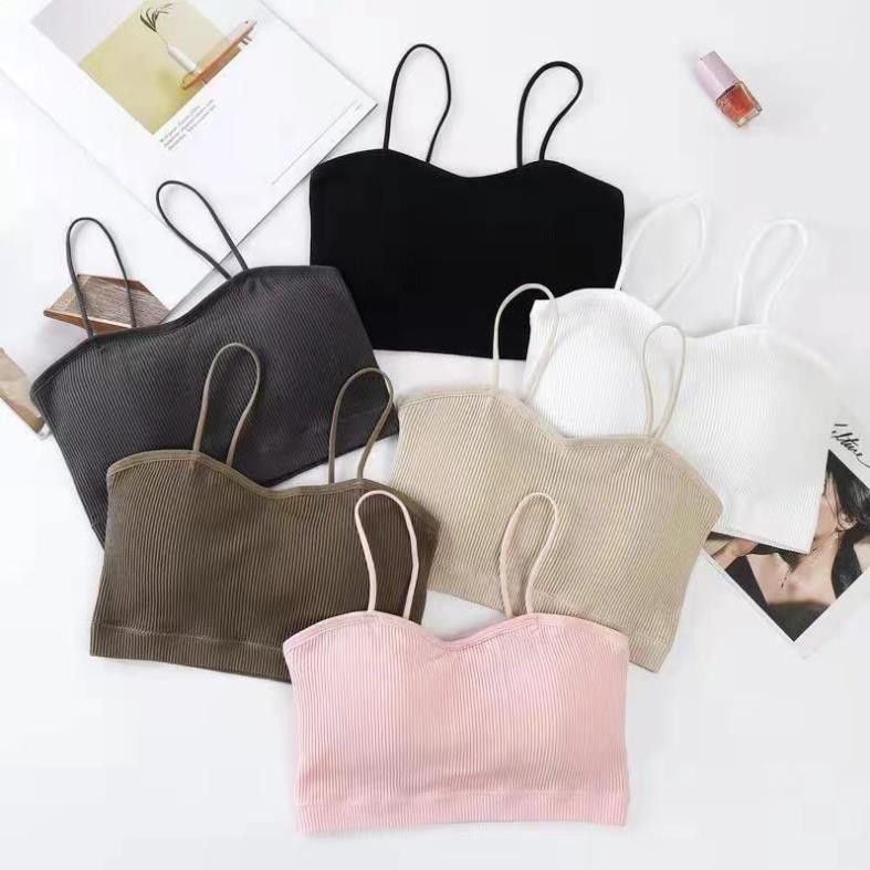 Áo Bra Gân Tăm 💖 FREESHIP 💖 Bra 2 Dây khoét Ngực - Áo Lót Nữ Không Gọng  AMYBRA 7719 | BigBuy360 - bigbuy360.vn