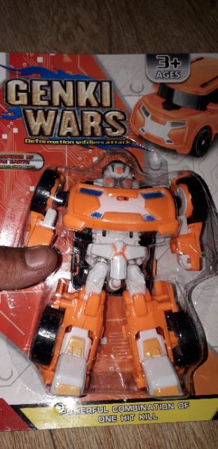 Lắp ráp Robot Genki Wars biến thành xe bằng nhựa