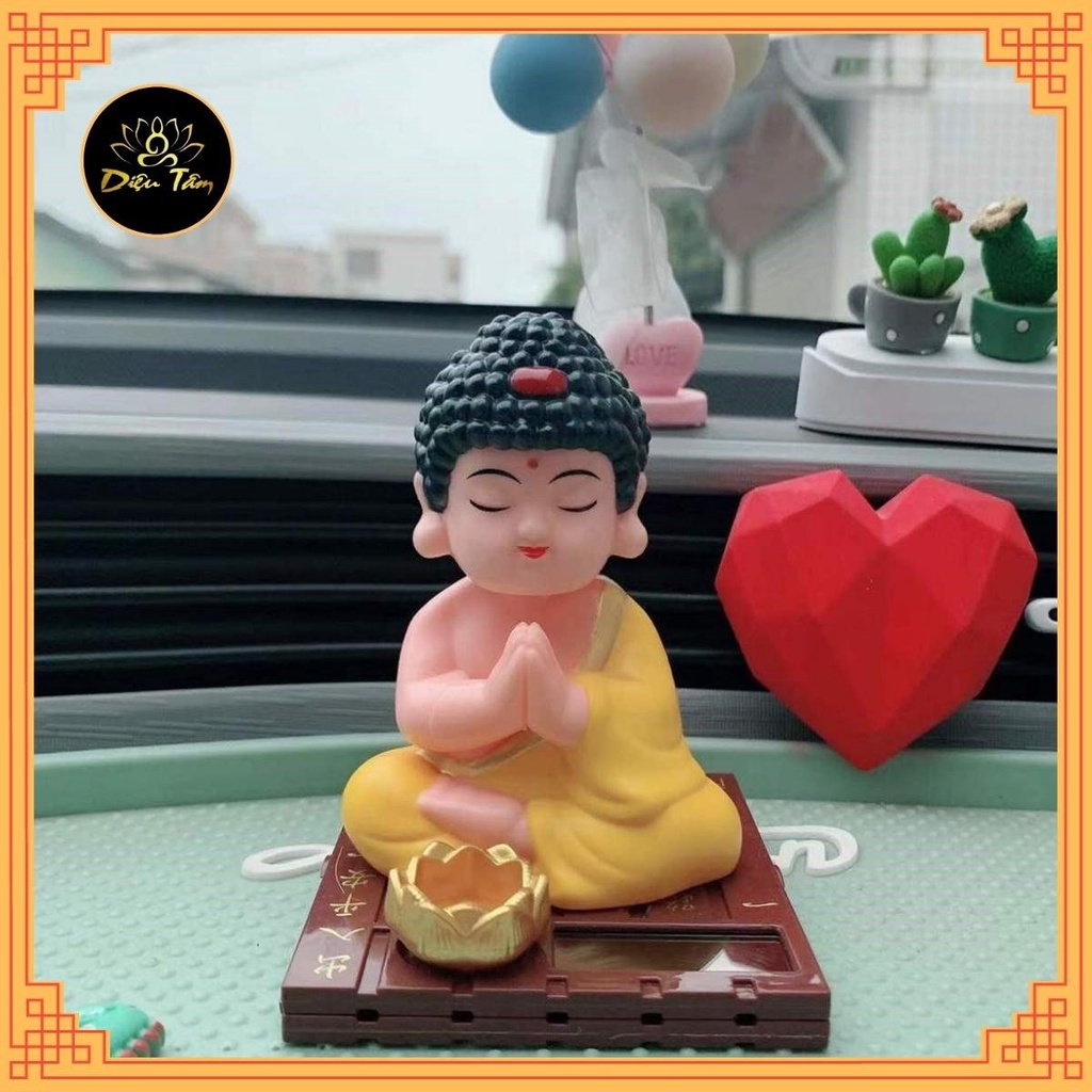 Tượng Phật A Di Đà gật đầu phụ kiện ô tô , trang trí ban thờ thần tài đồ thờ cúng đồ phong thủy