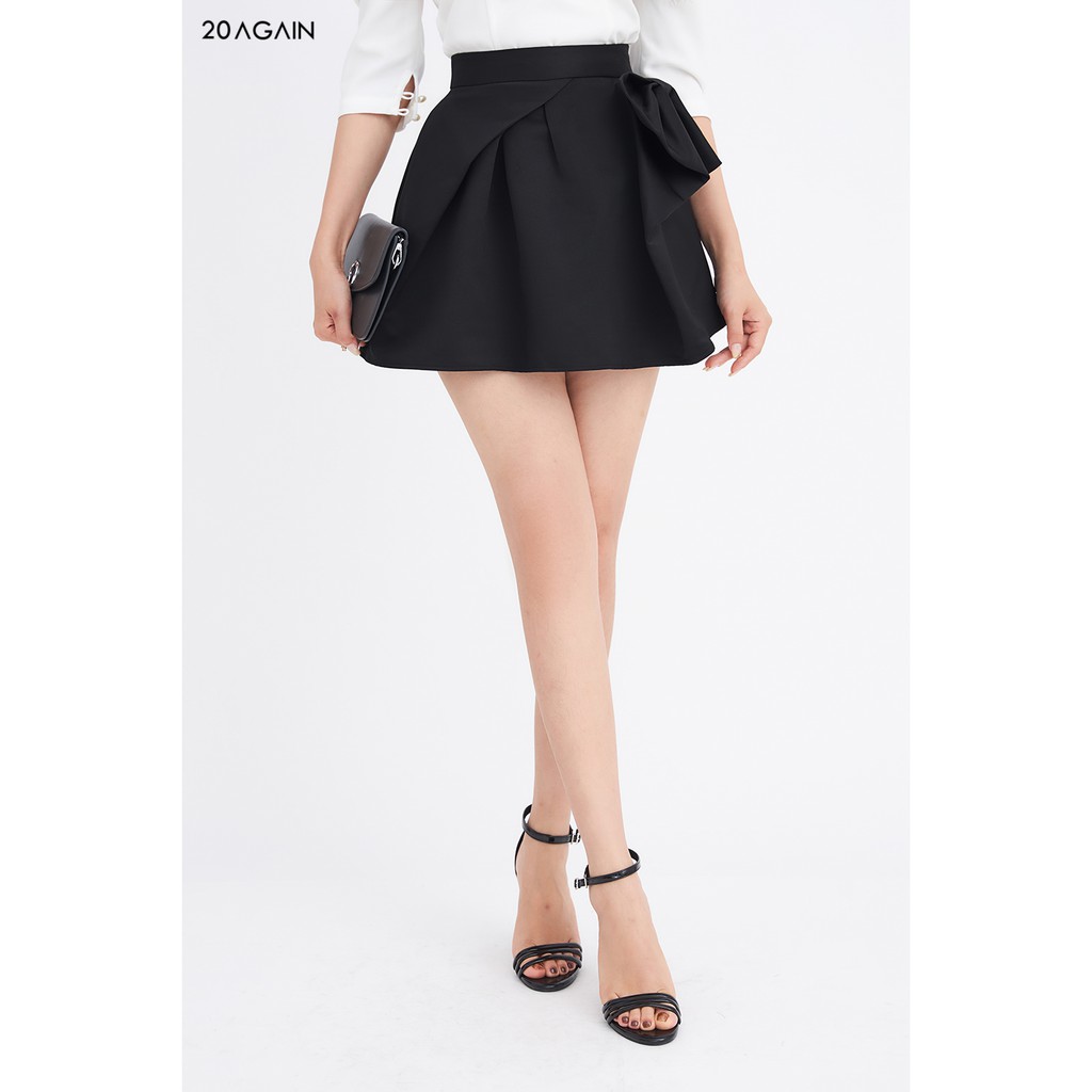 Chân váy A xếp nơ 1 bên 20Again JAA1332 | BigBuy360 - bigbuy360.vn