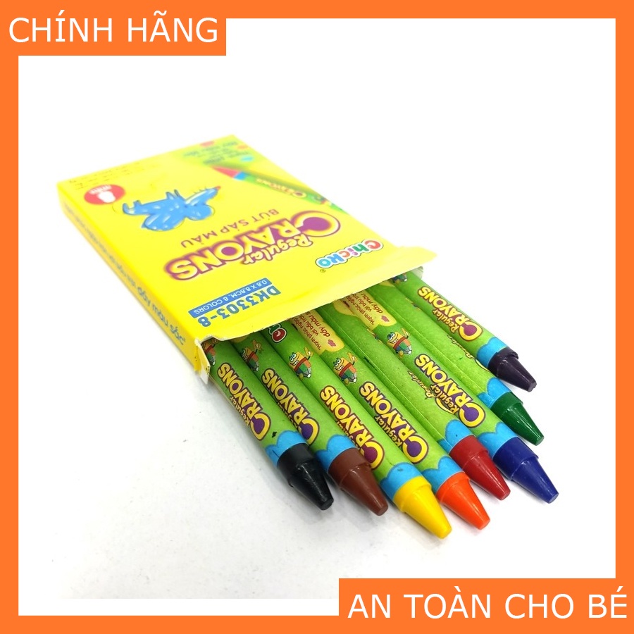 [Mã LT50 giảm 50k đơn 250k] Bút Sáp Màu Duka Regular Crayons (8 Màu) DK 3303 - 8