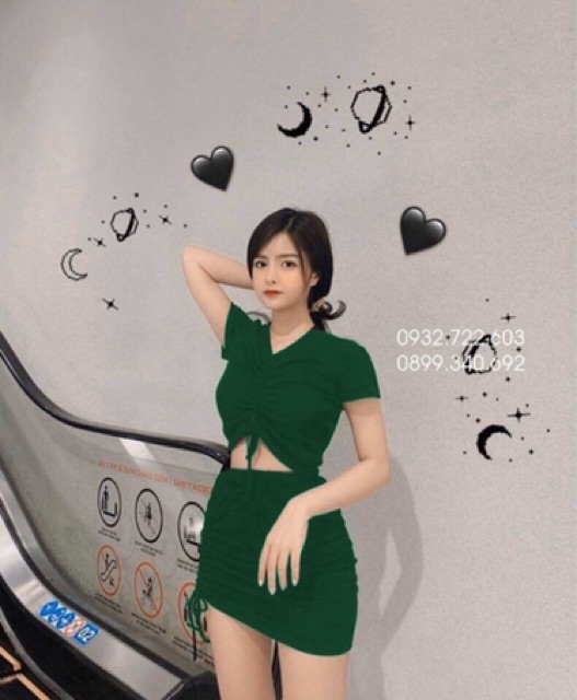 Set Áo CRT rút ngực kèm chân váy (Set Rút Ngực)