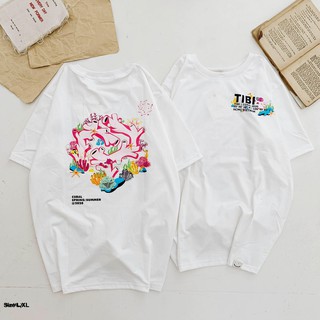 Áo Thun Nam Nữ Unisex Form Rộng Tay Lỡ In Hoạ Tiết Hoa Đào TlBl Say Happy