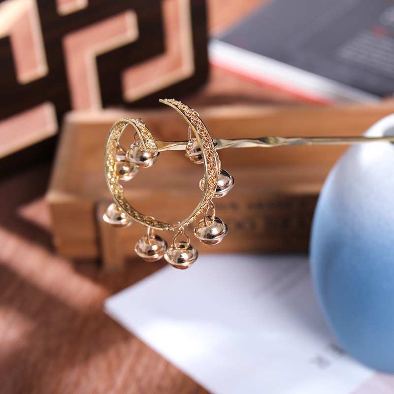 Trâm Cài Tóc Handmade Đính Chuông Đơn Giản Cá Tính Cho Cô Dâu