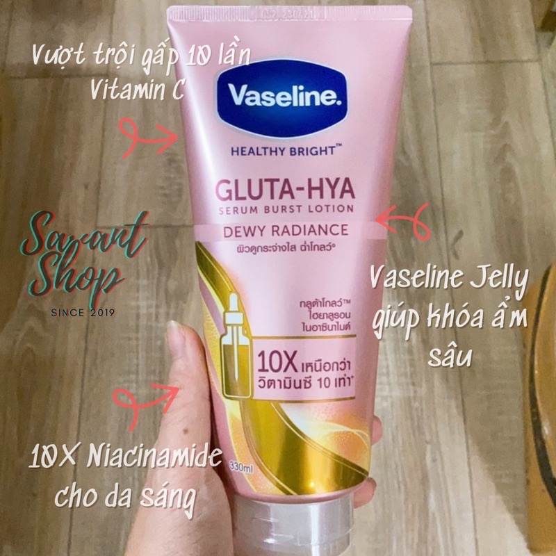 [VASELINE THÁI] Lotion Dưỡng Da Vaseline Gluta-Hya Serum 10x Trắng Da