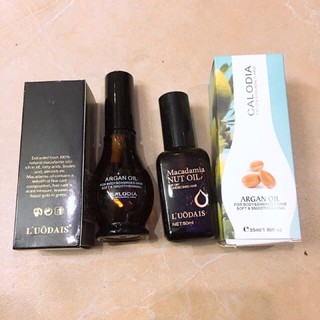 Combo tinh dầu dưỡng tóc macadamia nut oil 50ml và tinh dầu dưỡng tóc calodia 50ml