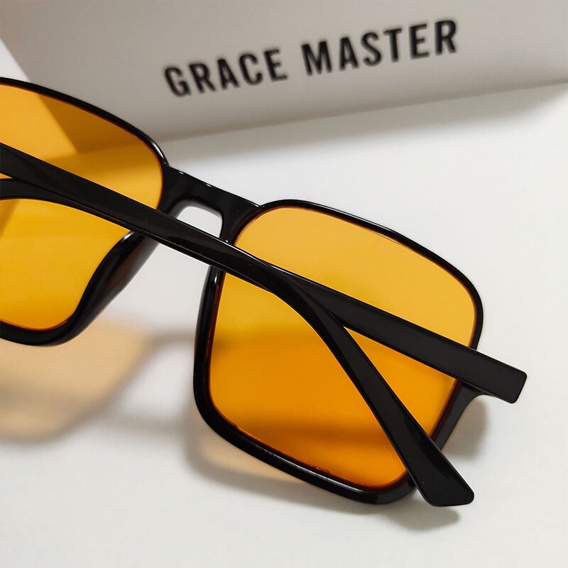 Kính Mát Nửa Gọng Vuông Bản Lớn Nhiều Màu Sắc Thời Trang