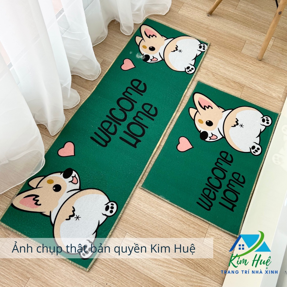 Bộ 2 miếng Thảm lau chân Cao Cấp, đủ mẫu để bạn lựa chọn, kích thước 40cm*60cm và 1 tấm 40x120cm