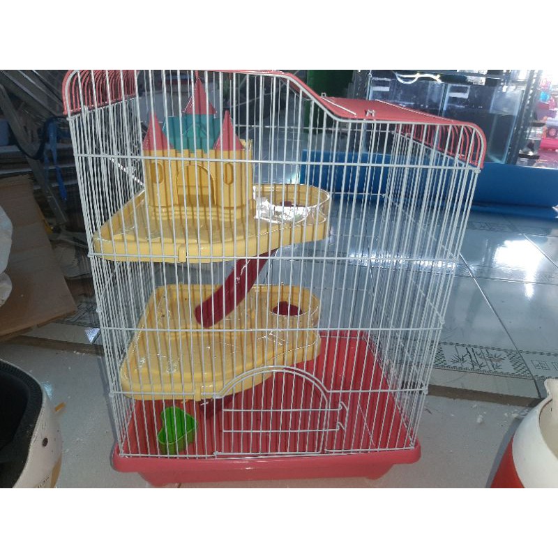 Lồng đâu đài 2 tầng cho hamster