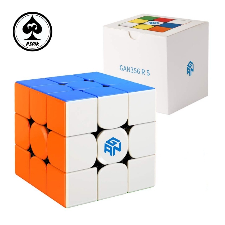 Rubik 3x3 Gan 356 RS Stickerless Siêu Mượt - Đồ Chơi Thông Minh- Tặng Giá Đỡ Rubik