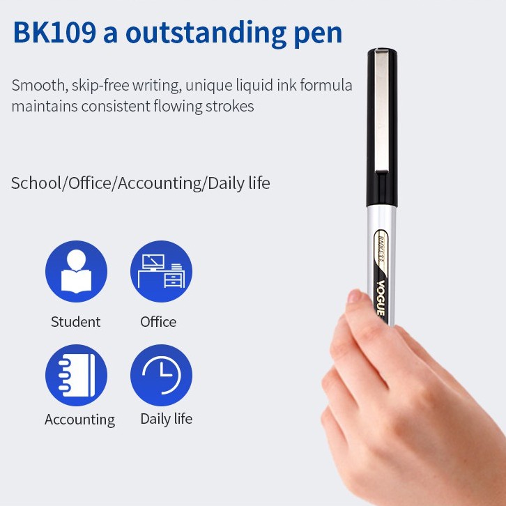 Bút Ký Tên Mực Nước Lỏng 0.5mm 3 Màu BAOKE-BK109