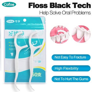 Bộ 50 Chỉ Nha Khoa Bằng Sợi Polyethylene Cao Cấp Có Hộp Đựng Tiện Dụng