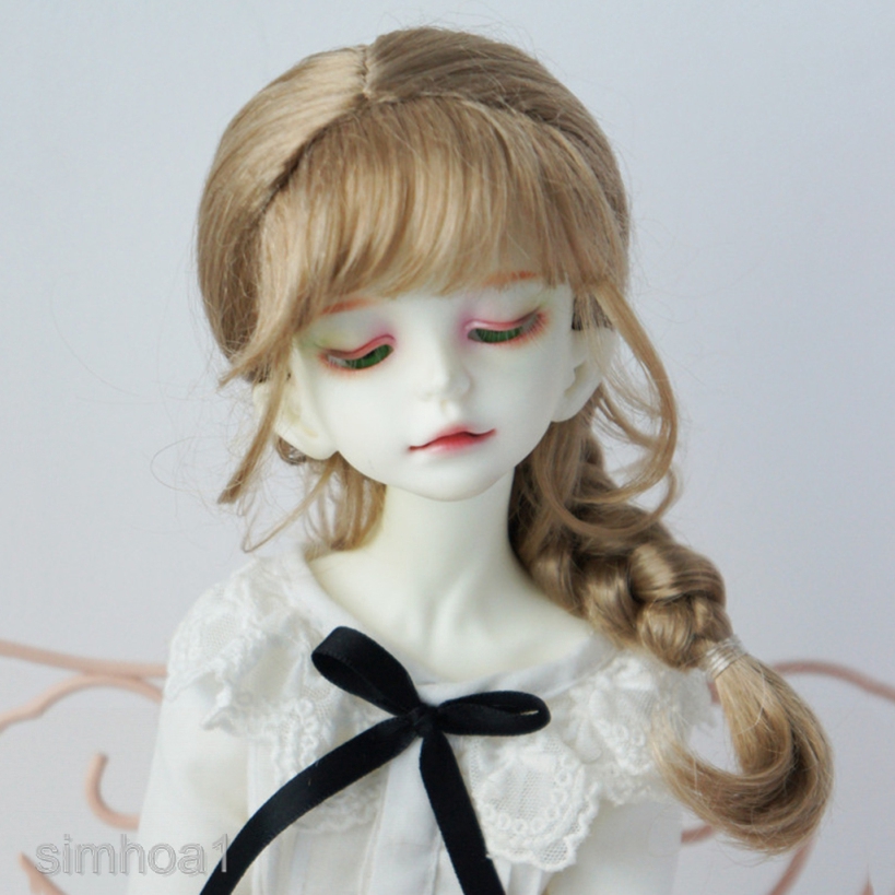 Bộ Tóc Giả Thắt Bím Cho Búp Bê 1 / 8 Bjd