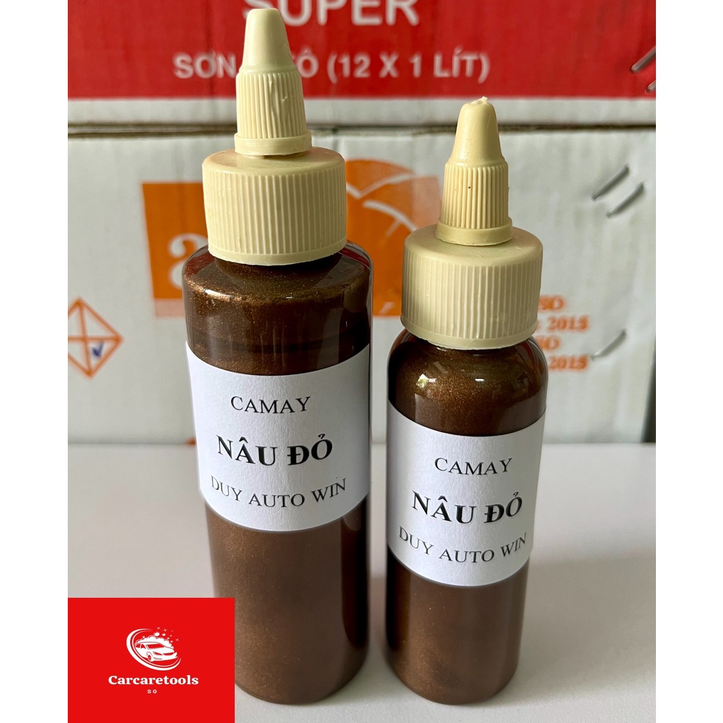 Camay màu nâu đỏ - Sơn xe máy đóng chai 100g và 50g