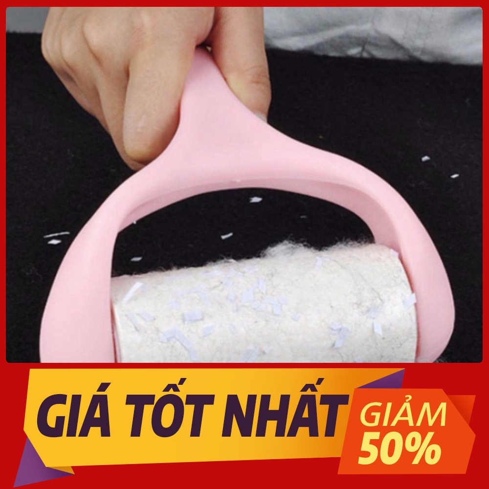 Cây Lăn Bụi Quần Áo, Lông Chó Mèo Tặng Kèm 2 Cuộn Lăn Siêu Tiện Lợi