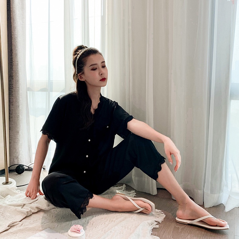 Bộ ngủ, bộ pijama, Set pizama , ngủ lụa phối ren , bộ-ngủ tiểu thư sang chảnh, Hàng Quảng Châu, Mặc Siêu Mềm Mịn | BigBuy360 - bigbuy360.vn