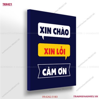Tranh khẩu hiệu''Xin chào, xin lỗi, cảm ơn