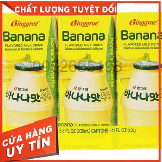 Hàng sẵn sữa chuối binggrae hàn quốc lốc 6 hộp 200ml hot