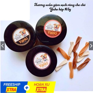 Xương xoắn gặm sạch răng cho chó Yaho hộp 165g ĐỦ VỊ DATE MỚI