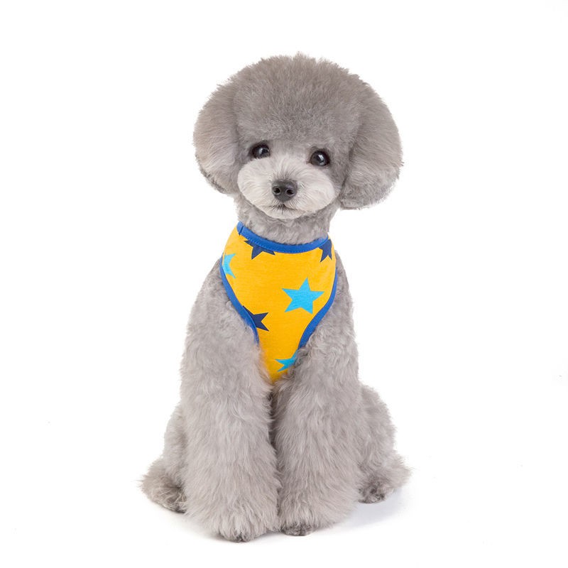 ♤Quần áo mùa hè cho chó con mèo nhỏ Teddy Xiong Bomei mỏng manh vest ngôi sao năm cánh xuân
