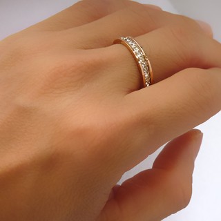 Nhẫn đính đá nguyên vòng NF652