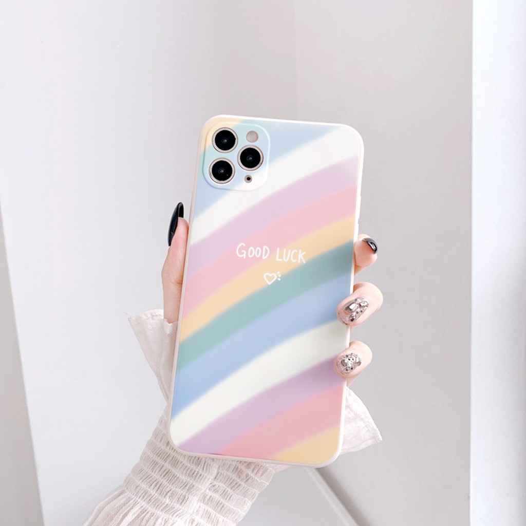 Ốp lưng iphone vuông Good luck bảo vệ camera 6/6s/6splus/7/7plus/8/8plus/x /xs/11/12/pro/max/plus/12promax- e50