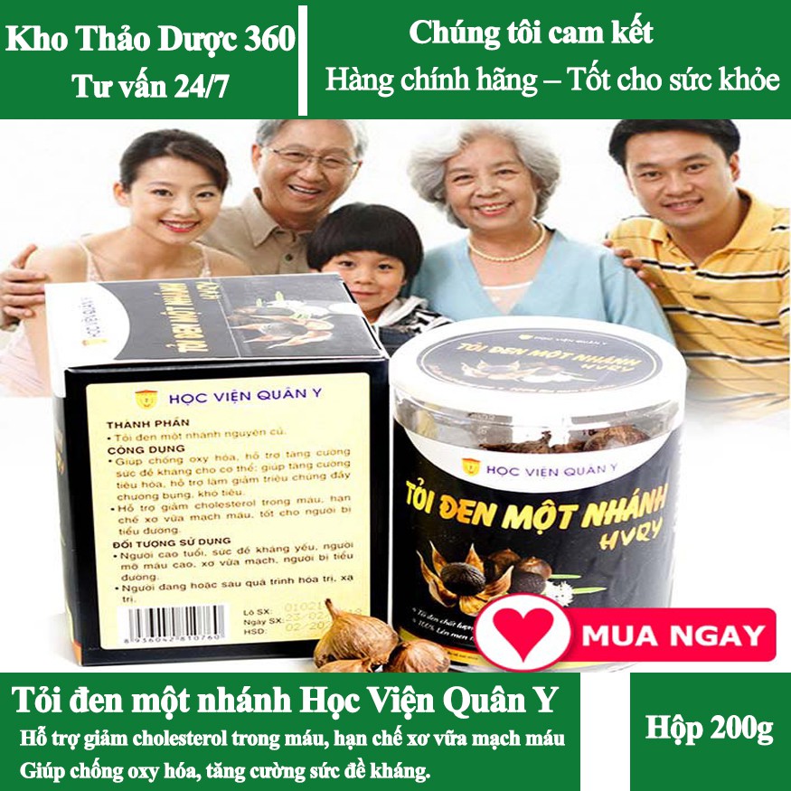 Tỏi Đen 1 Nhánh - Học viện Quân Y