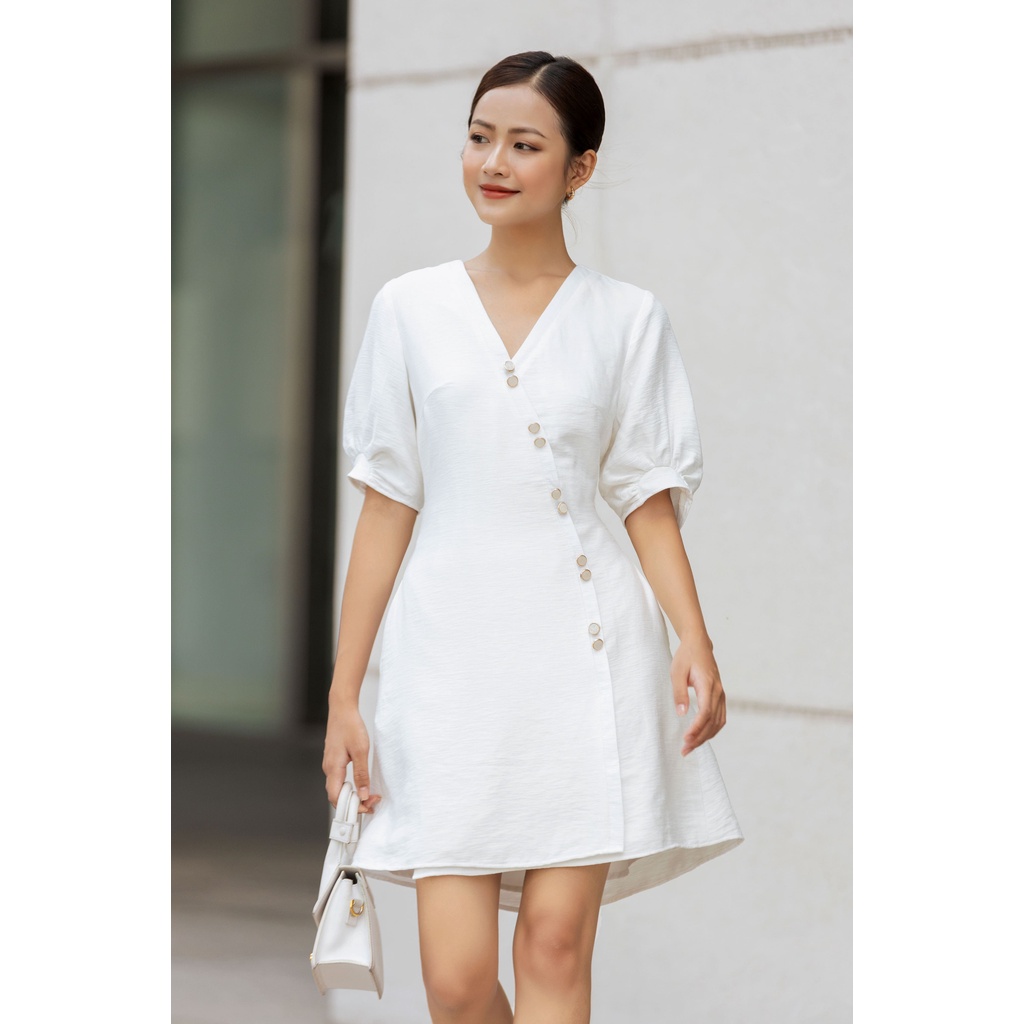OLV - Đầm Buttoned White Dress