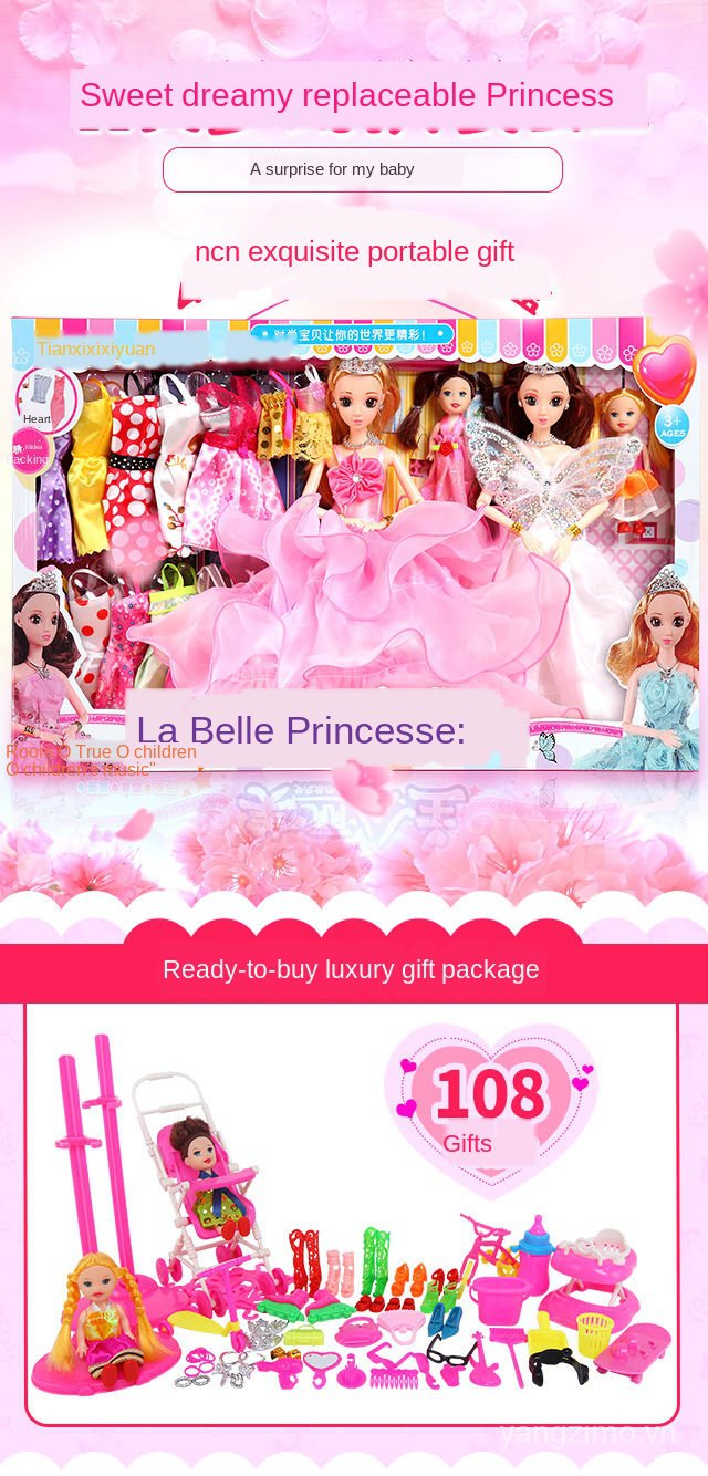 Bộ Đồ Chơi Búp Bê Barbie Cho Bé Gái