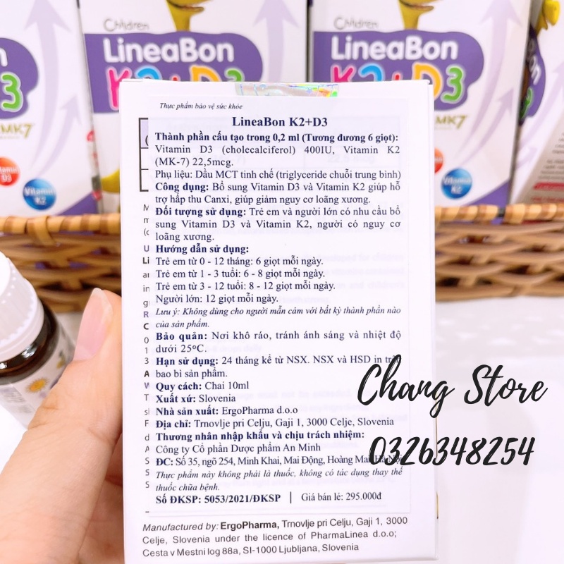[DATE MỚI NHẤT] Vitamin LineaBon D3 K2 Chính hãng Tăng cường hấp thu Canxi Phát triển chiều cao cho bé