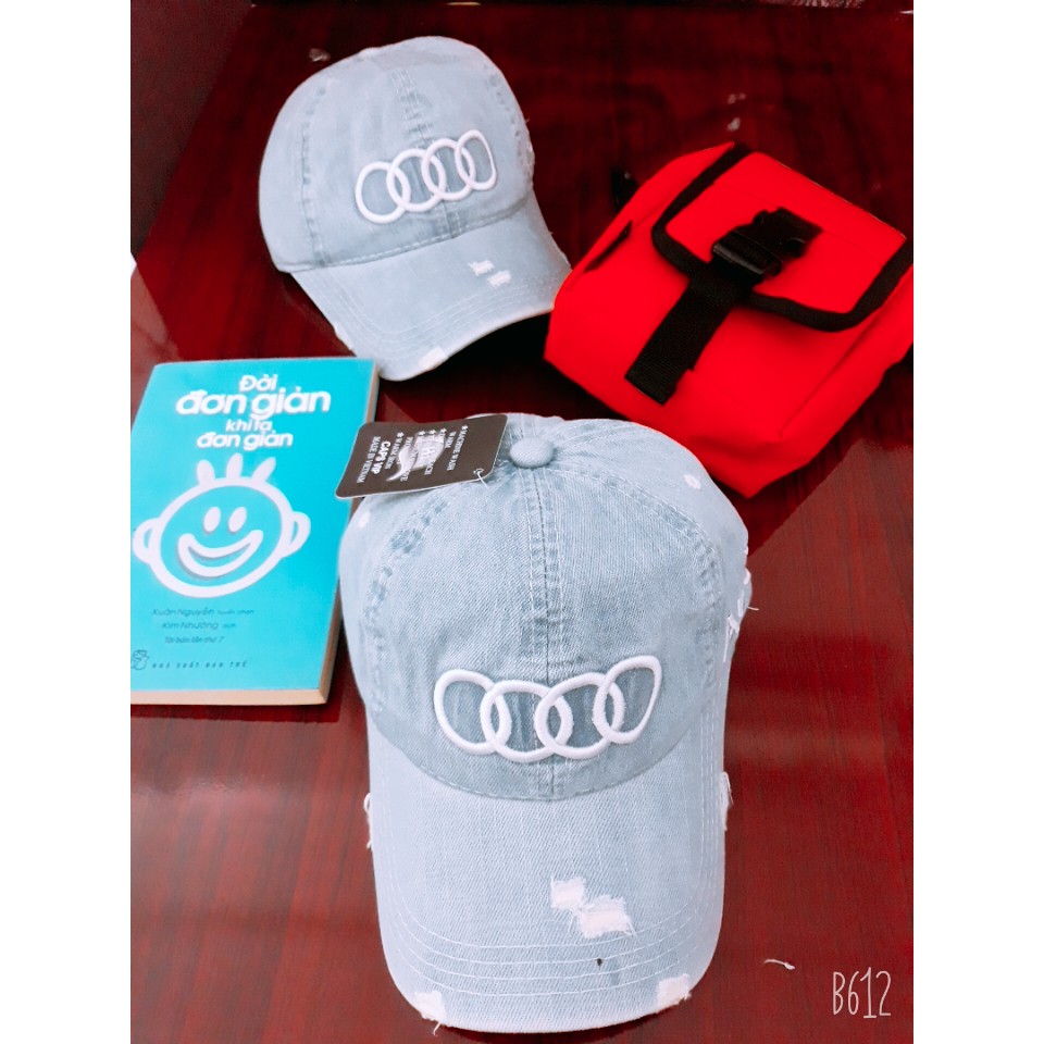 Mũ Lưỡi Trai Jean Thêu Logo Audi❤️Freeship❤️ Nón Lưỡi Trai Đẹp