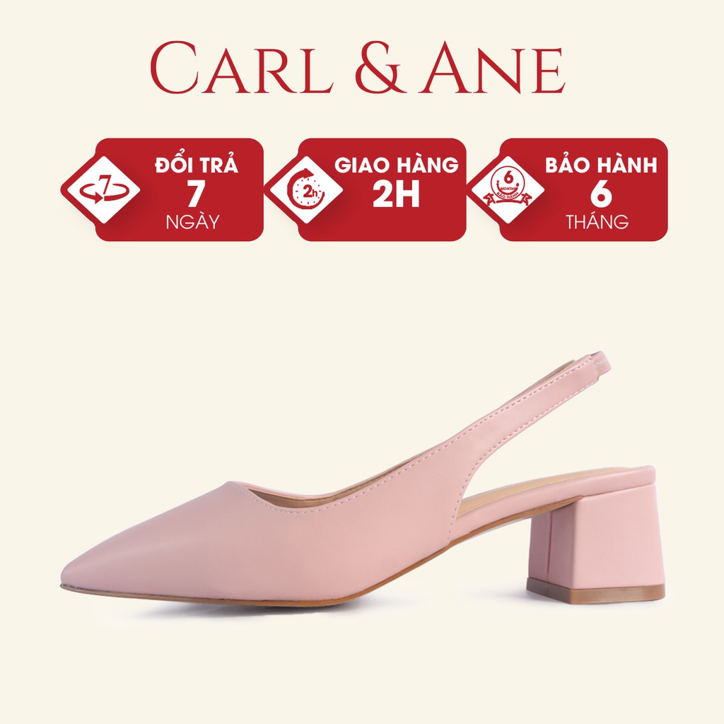 Carl &amp; AneGiày cao gót bít mũi kiểu dáng Hàn Quốc cao 5cm màu hồng _ CL015