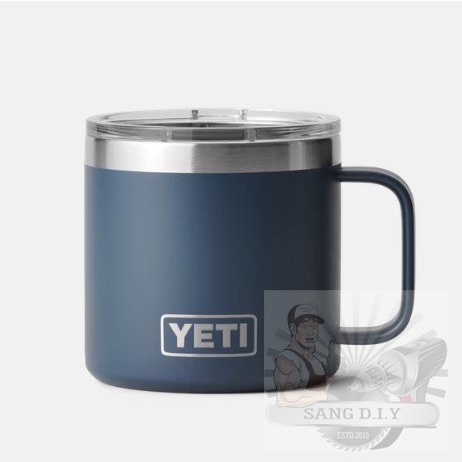 Ly Giữ Nhiệt YETI 'USA' Có Tay Cầm, Thép Không Gỉ Chính Hãng - Mug 14oz Nắp Magslider