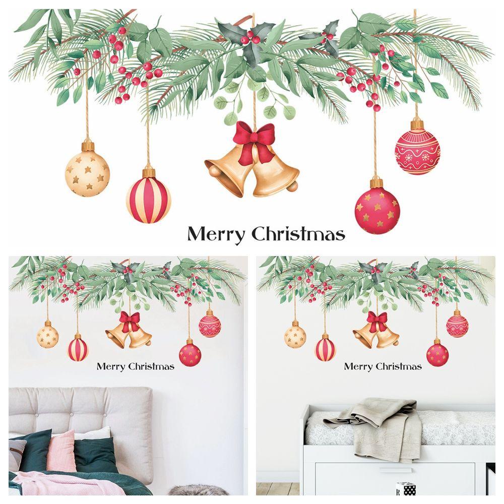 Miếng Dán Tường Trang Trí Năm Mới / Giáng Sinh Hình Quả Chuông