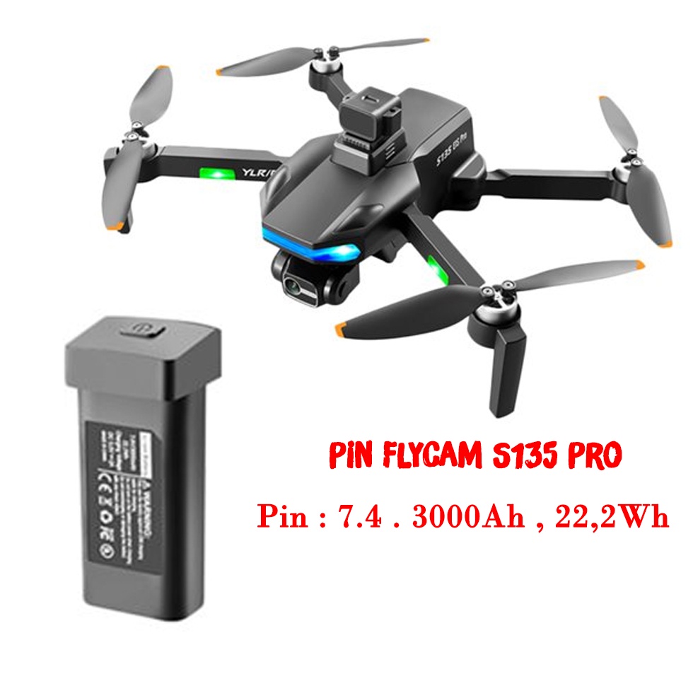 Pin Flycam S135 Pro 3000Ah Chính Hãng 7,4V