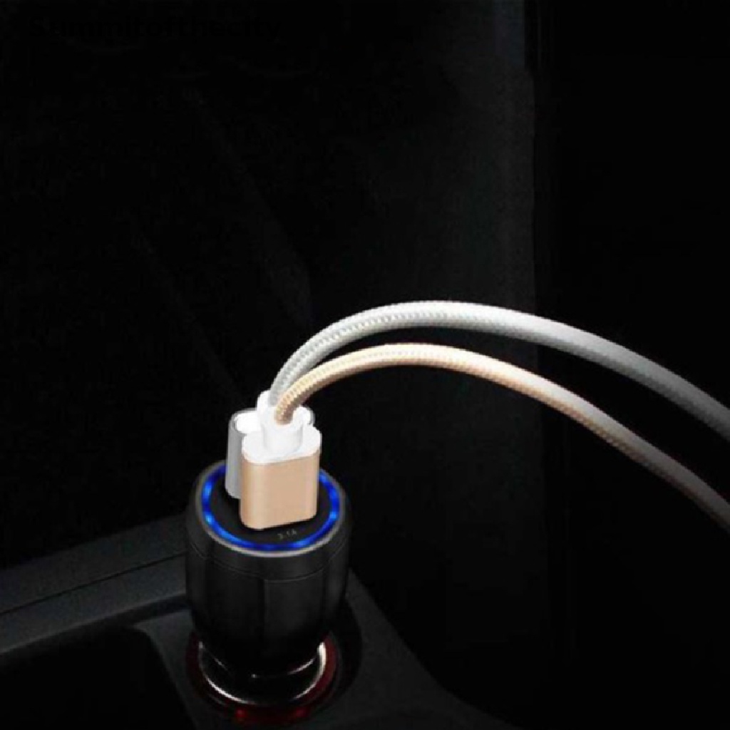 Bộ Sạc Xe Hơi Mini 3.1A Hai Cổng USB Thông Minh Đa Năng