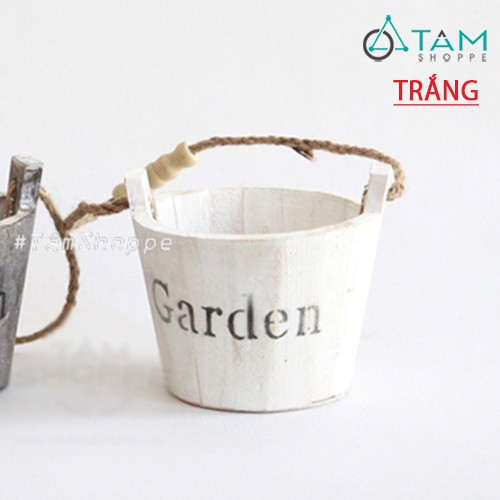 Xô gỗ Vintage Garden ĐK12cm W-XG-01