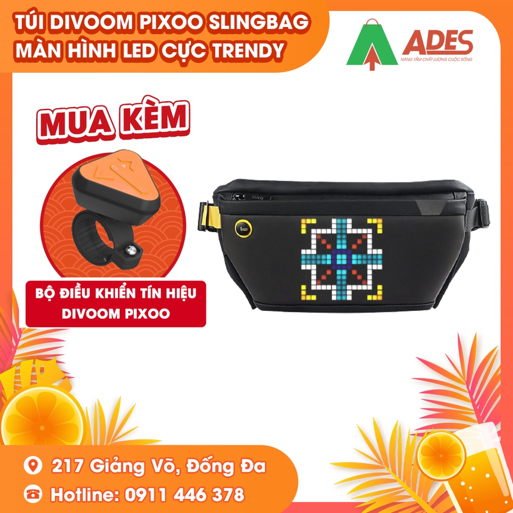 Túi Divoom Pixoo Slingbag - Bảo Hành Chính Hãng - Túi Đeo Thông Minh, Hiển Thị Màn Hình Led, App Divoom - NEW 2021