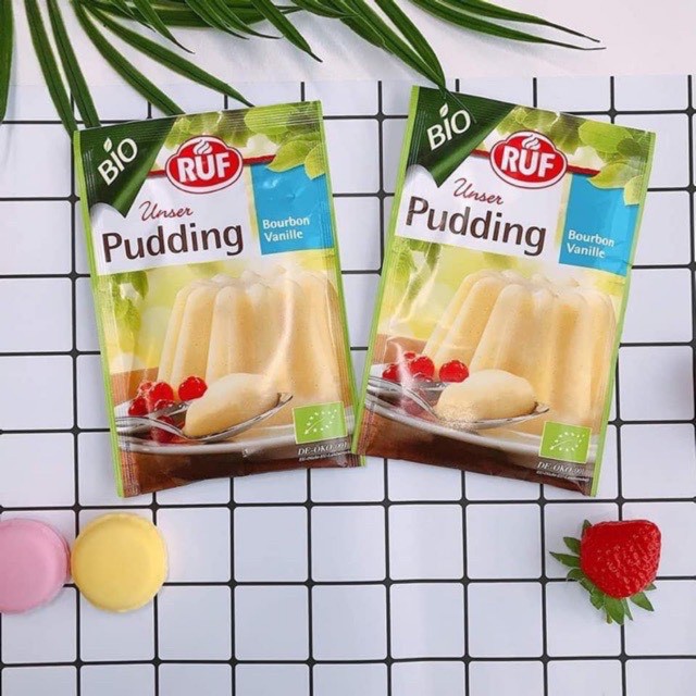 Bột Pudding hữu cơ RUF Đức chế biến đồ ăn dặm, làm bánh, bữa phụ cho bé SAMI KIDS