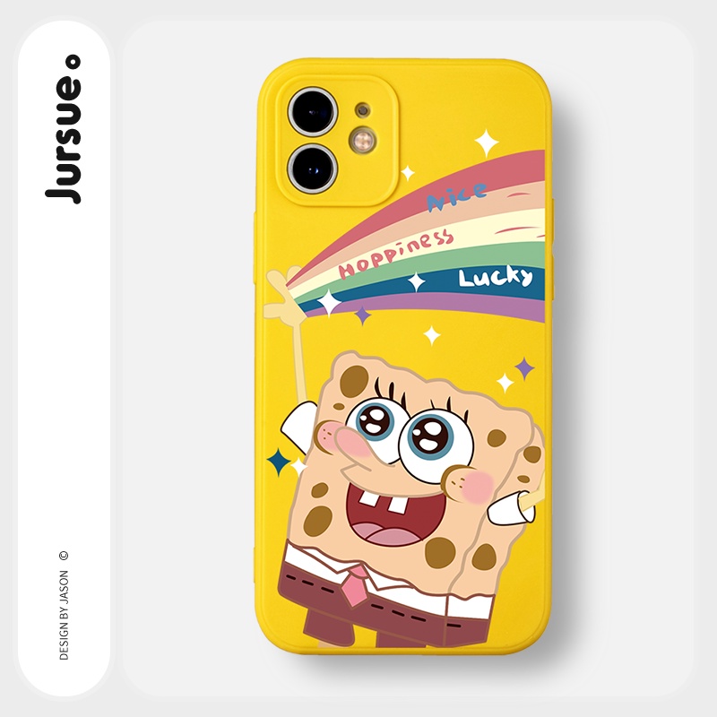 Ốp lưng JURSUE hoạt hình cặp đôi dễ thương đẹp Cho iPhone 14 13 12 11 Pro Max SE 2020 X XR XS 8 7 ip 6S 6 Plus kute Y2010